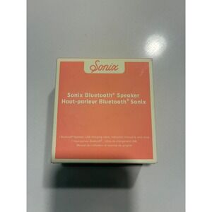 Sonix Portable Bluetooth Speaker Coral Color USB Charging Wrist Strap Included